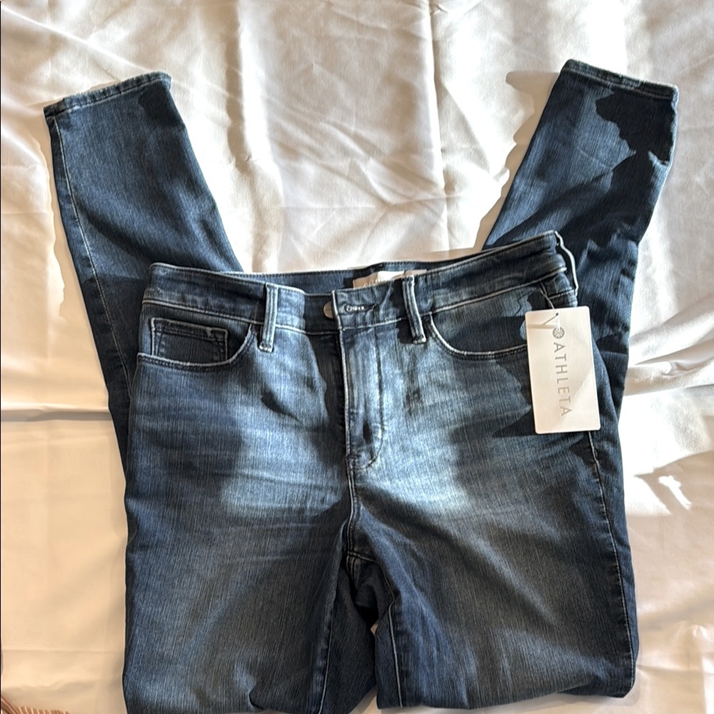 NWT Athleta Blue Slim Jeans with Stretch